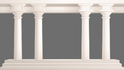 Fototapeta premium Realistic Columns Composition