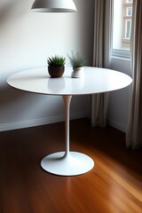 White table in apartment, 