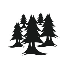 Fototapeta premium Pine forest vector logo design