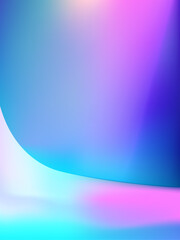 Vector Holographic or Iridescent Studio Shot Product Display Background for Beauty, Fashion and Trendy Products..