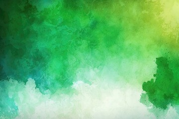 Abstract green watercolor paint background. Generative AI