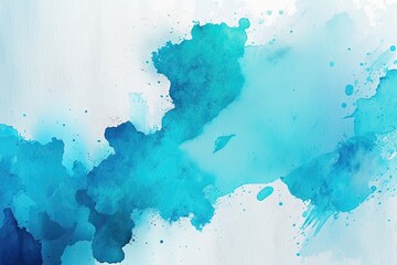 Abstract blue watercolor paint background. Generative AI