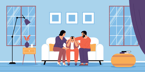 Parents Support Son Composition