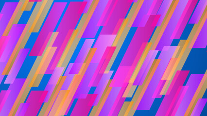 Multicolor Geometric Shapes on Soft Gradient Background