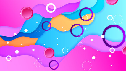 Modern Vector Illustration with Colorful Geometric Shapes