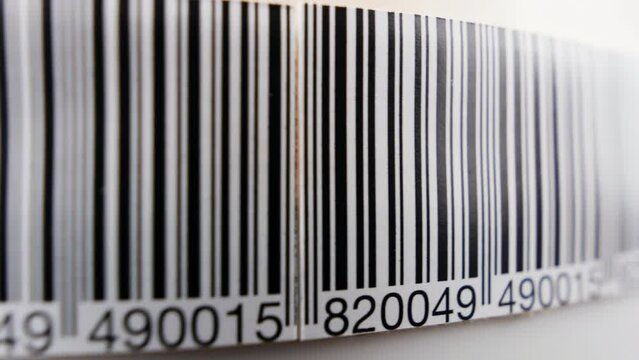 Barcode numbers scanning with laser reader