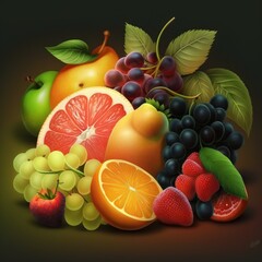 Naklejka na ściany i meble Fruits Wallpaper