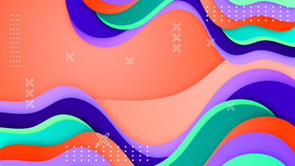 Colorful vibrant geometric modern abstract vector background