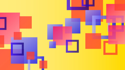 Multicolor Geometric Shapes on Soft Gradient Background