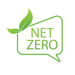 Net zero, CO2 neutral green icon. Eco friendly isolated sign. Vector