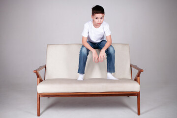 person sitting on a sofa