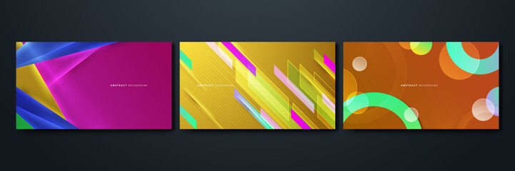 Colorful vibrant geometric modern abstract vector background with creative dynamic and stylish geometric composition