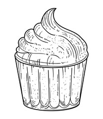 cupcake food doodle