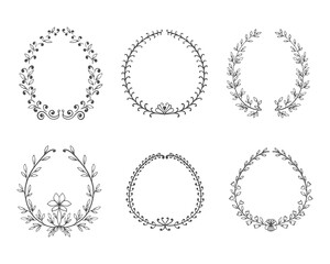 Obraz premium Decorative Frame With Floral Ornament
