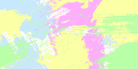 Abstract grunge background with pastel texture. Watercolor abstract wet hand drawn pink blue green yellow color for banner, print, greeting, poster, design, art wallpaper