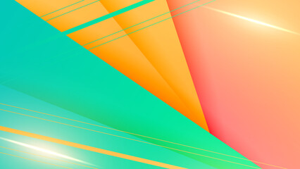 Fototapeta na wymiar Colorful vibrant geometric modern abstract vector background