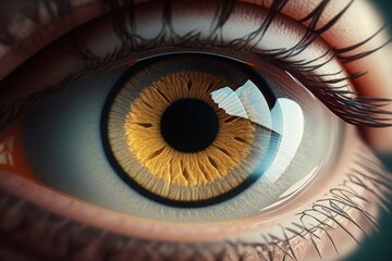The human eye macro close up. AI generated