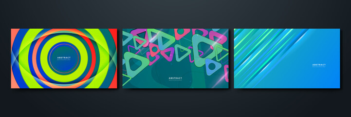 Colorful vibrant geometric modern abstract vector background
