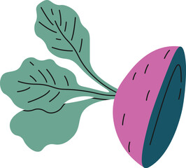 Vegetable food waste flat icon Sorted organic garbage