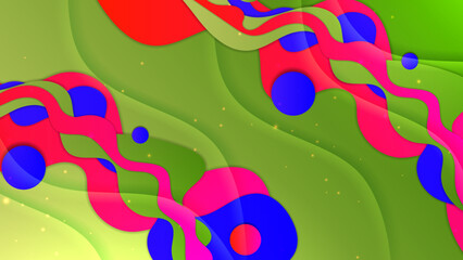 Fototapeta na wymiar Futuristic Angular Composition with Vibrant Colors