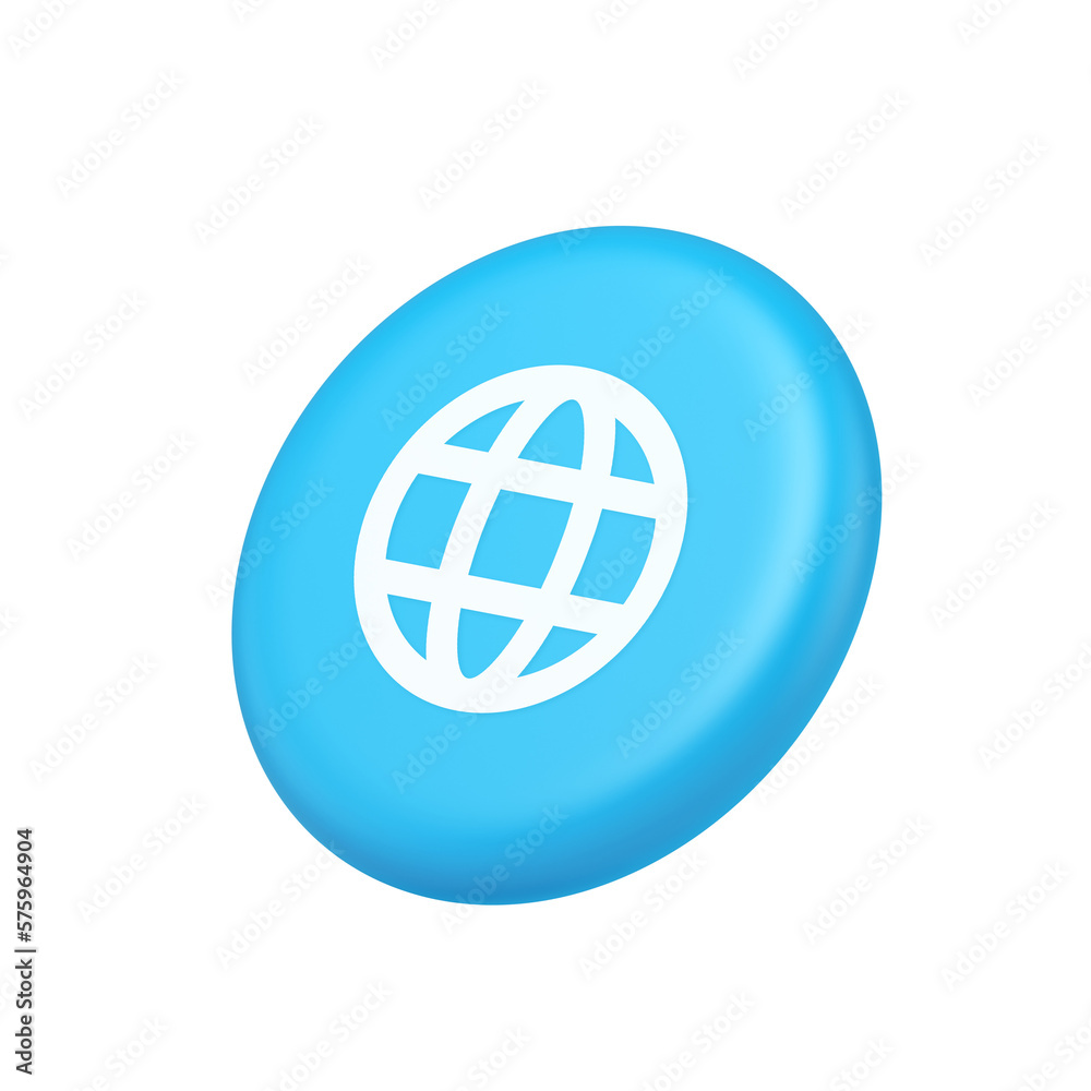Poster global internet connection gps planet button network web business communication 3d side view icon