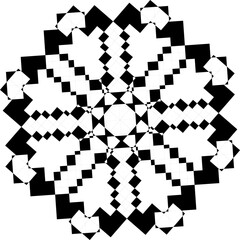 black and white seamless pattern texture wallpaper tile damask background. 