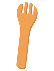 wooden fork kitchen icon