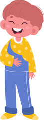 Laughing boy flat icon Smiling Cute emotions