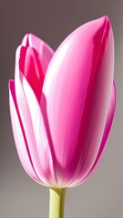 Pink Tulip. Close-up. A present for a girl. Still Life