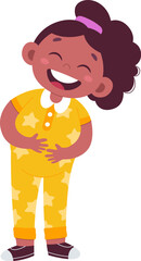 Laughing girl flat icon Smiling Cute emotions