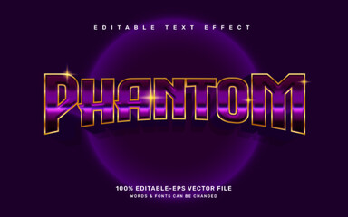 Phantom editable text effect template