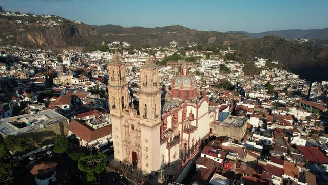 Aerial view of Taxco, Guerrero, Mexico