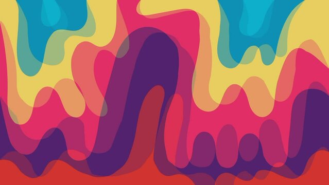 abstract colorful groovy video background. Seamless looping motion video background
