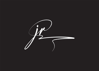 JR letter alphabet logo design in vector logo