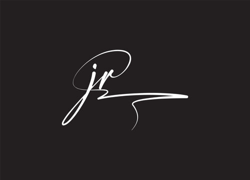 JR letter alphabet logo design in vector logo