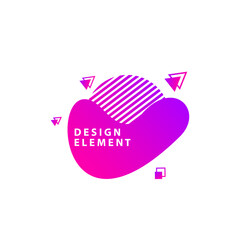 Abstract Fluid Gradient Badge Template