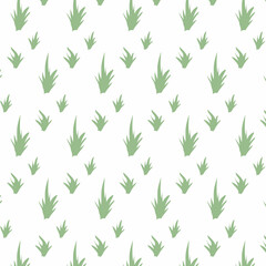 Green leaves pattern on a white background