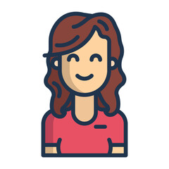 Fototapeta premium Girl avatar icon
