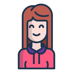 Fototapeta premium Woman avatar icon