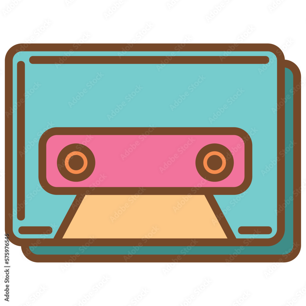 Wall mural cassette retro icon