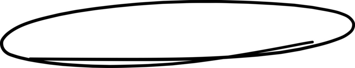 Scribble Ellipse Design Element 