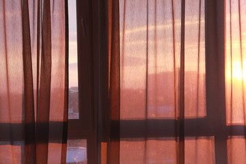 sunset in the window