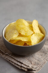 Homemade Potato Chips with Yogurt and Herbs Flavour.