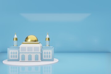 Mock up islamic ornament background, 3d render, 3d illustration