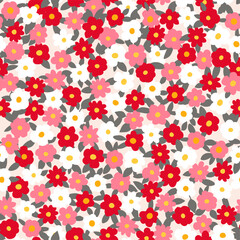 Vector Retro Vintage Festive Abstract Seasonal Floral Seamless Surface Pattern for Products, Fabric or Wrapping Paper Prints.