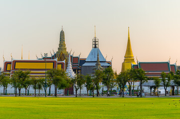 Naklejka premium The royal grand palace, the famous travelling place of Bangkok, Thailand.
