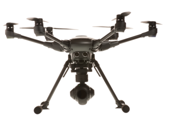 Studio isolated photo of heksacopter drone isolated wotihout background PNG
