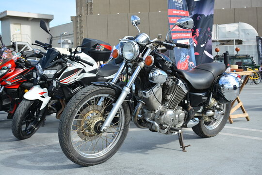 Yamaha virago motorcycle at overtake motor show in Paranaque, Philippines