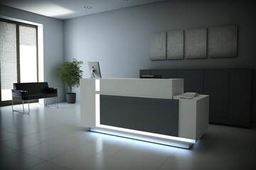 Naklejka na ściany i meble reception desk in a modern office interior