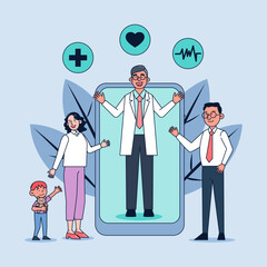 Patients consult with doctors through online clinics.